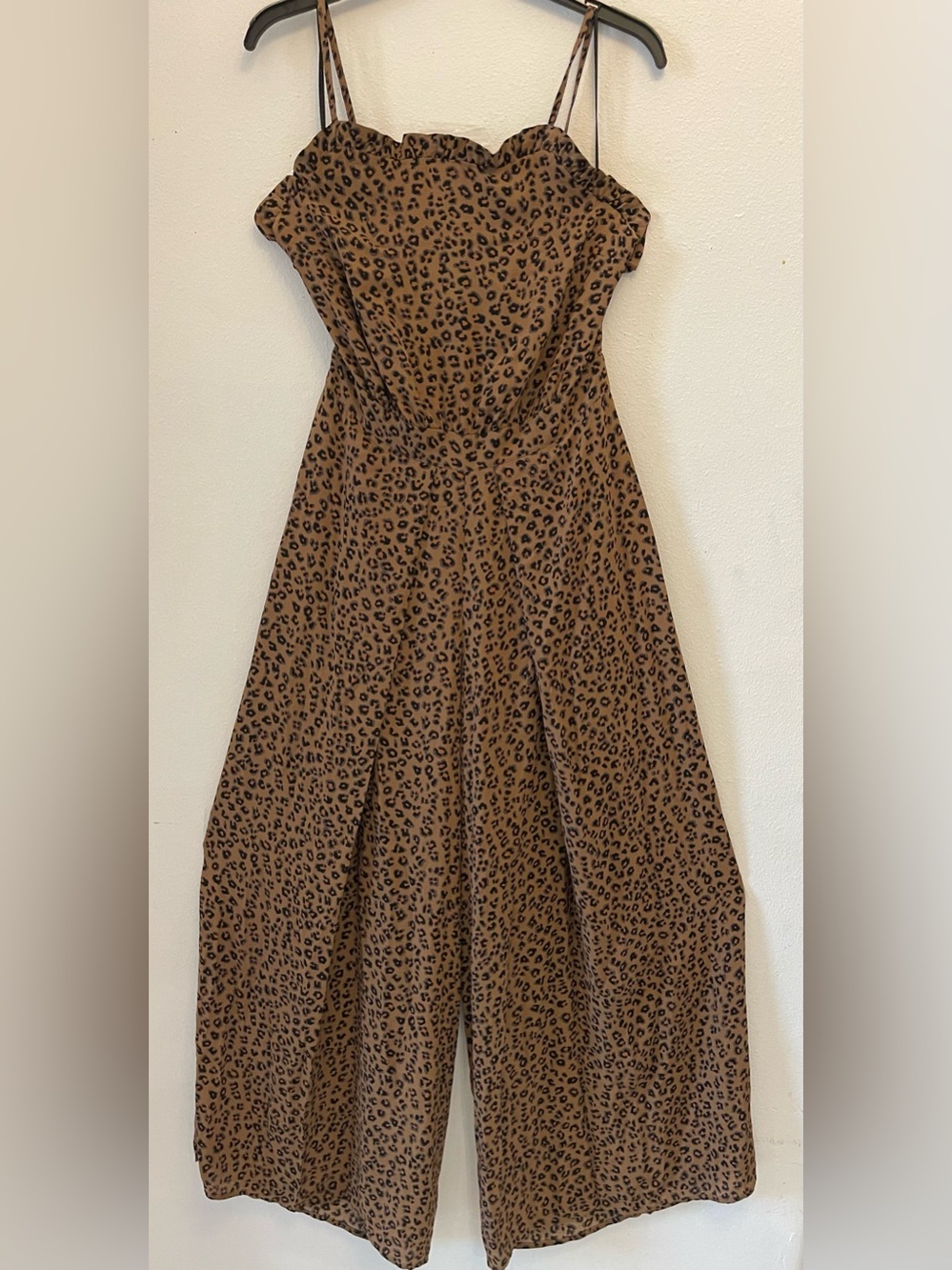 CeCe Leopard-Print Wide Leg Jumpsuit
